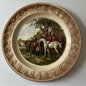Vtg Decor Plate The Famous Herring Hunting Scenes “The Meet” Royal Worcester